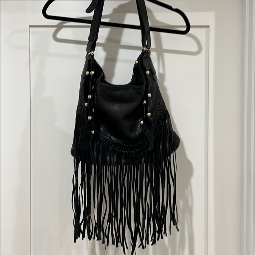 CC Skye black leather boho purse